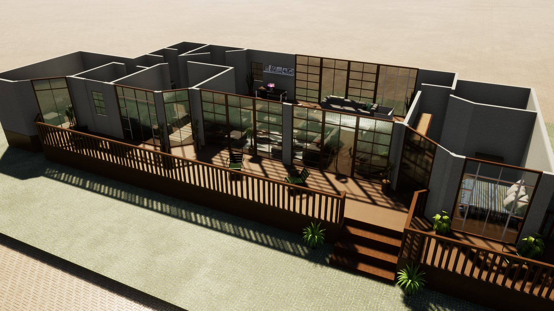 تصميم معماري داخلي أو خارجي 3D باحترافية عالية مع فيديو 3D