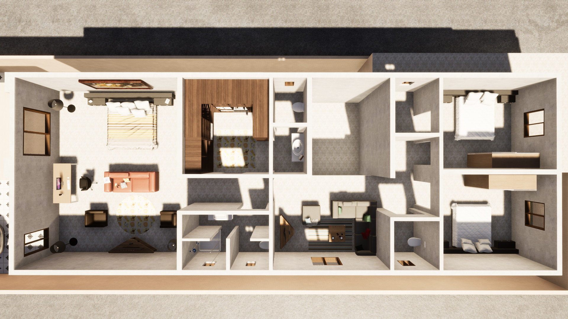 تصميم معماري داخلي أو خارجي 3D باحترافية عالية مع فيديو 3D