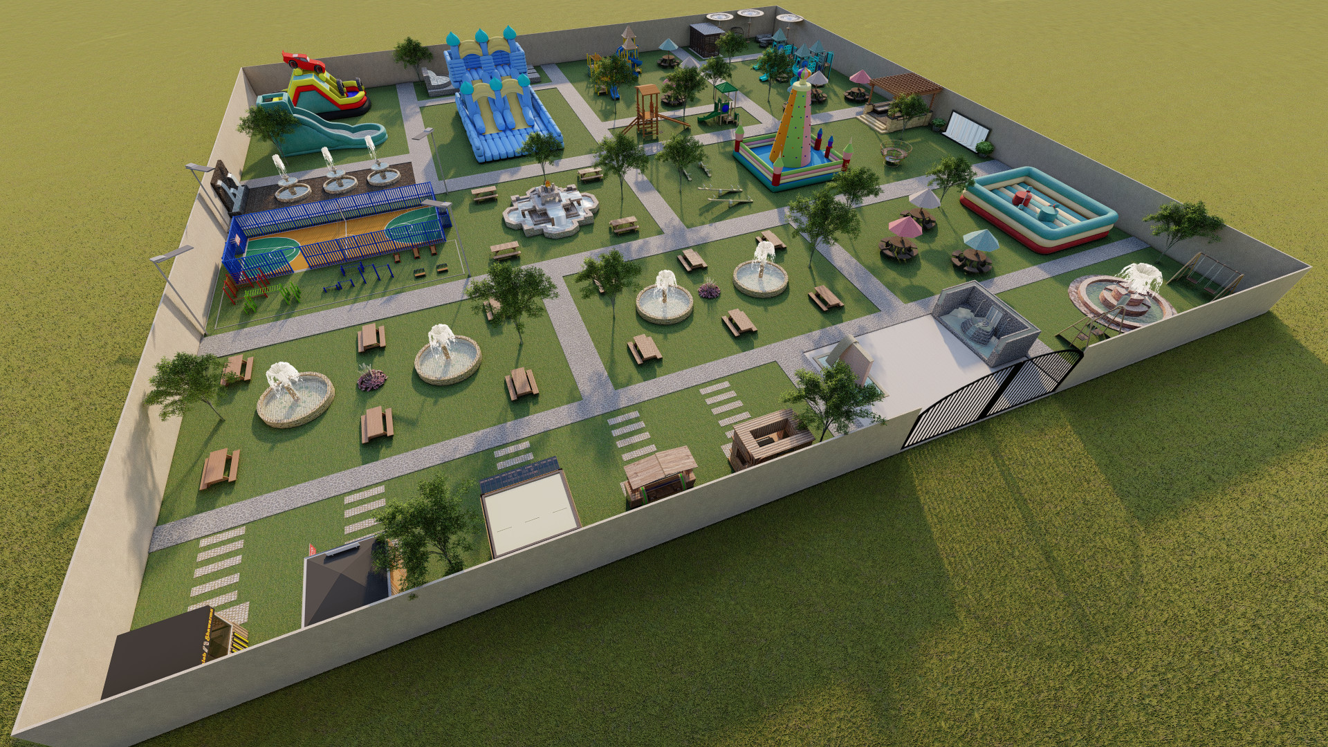 تصميم معماري داخلي أو خارجي 3D باحترافية عالية مع فيديو 3D