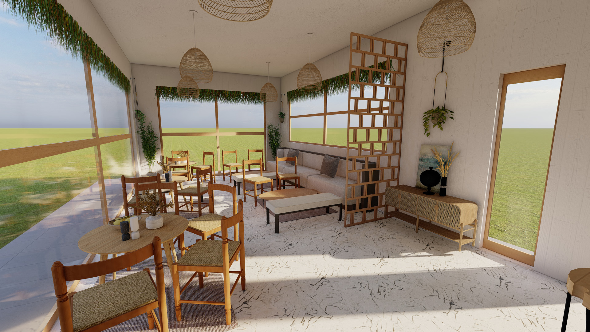 تصميم معماري داخلي أو خارجي 3D باحترافية عالية مع فيديو 3D