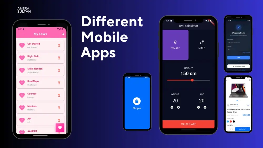 إنشاء واجهات تطبيق موبايل باستخدام Flutter