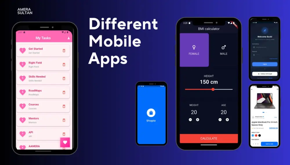 تحويل تصميمات Figma و UI/UX إلى تطبيق Flutter احترافي ومتجاوب.