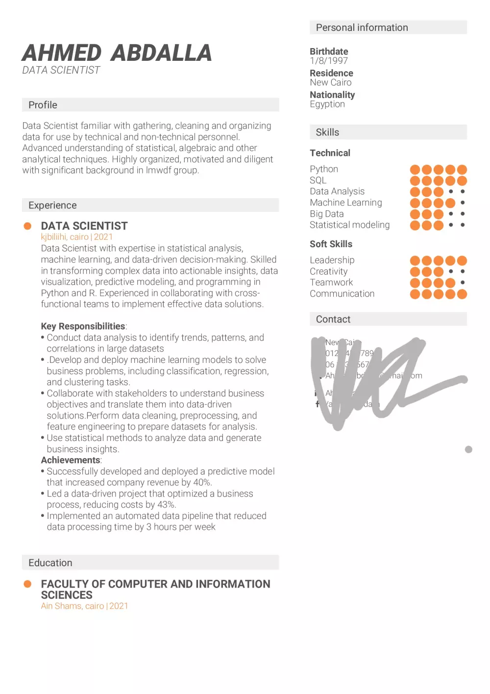 تصميم سيرة ذاتية احترافية وفقا لمعايير ATS