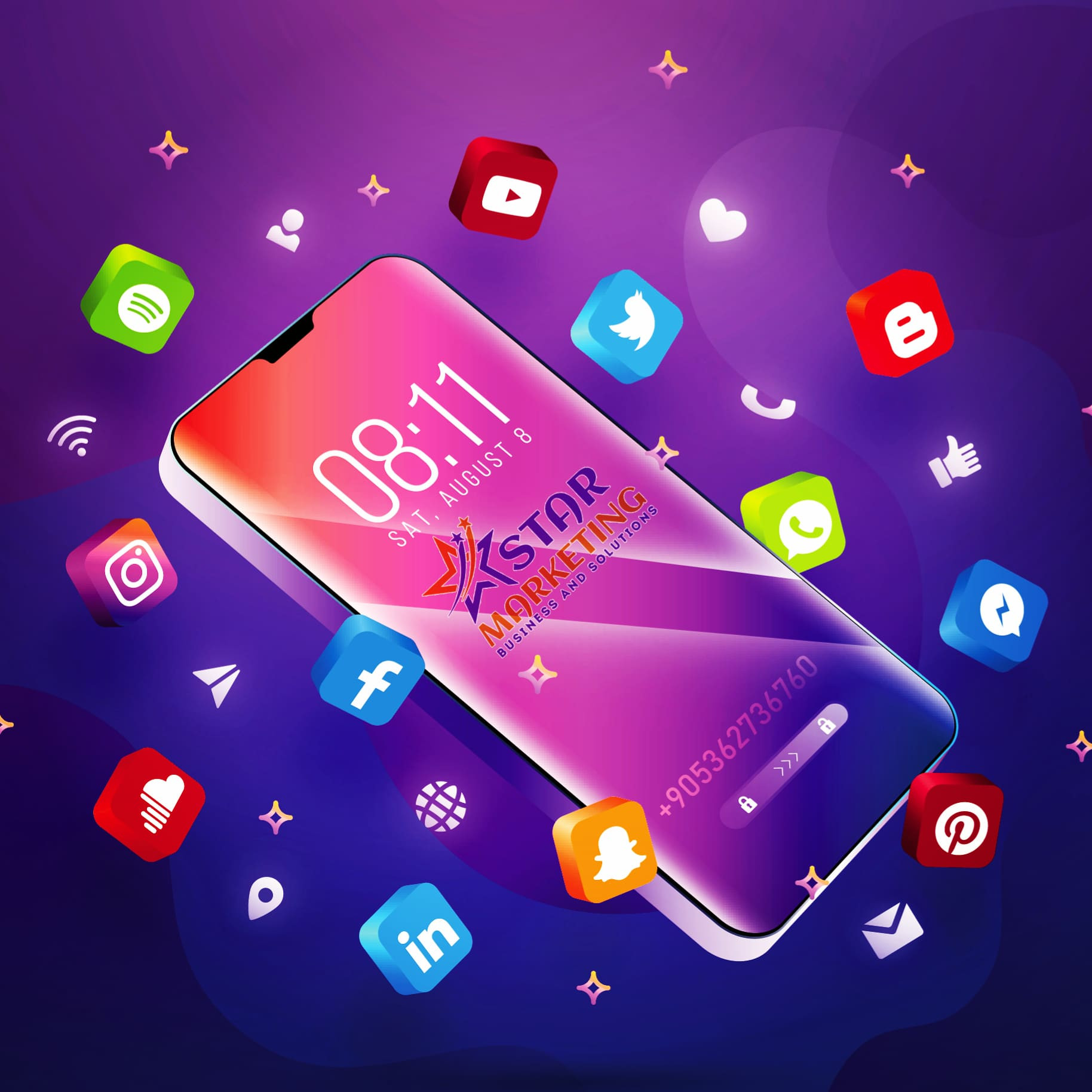 حملات إعلانية على كروبات  الواتس والفيسبوك والتلغرام