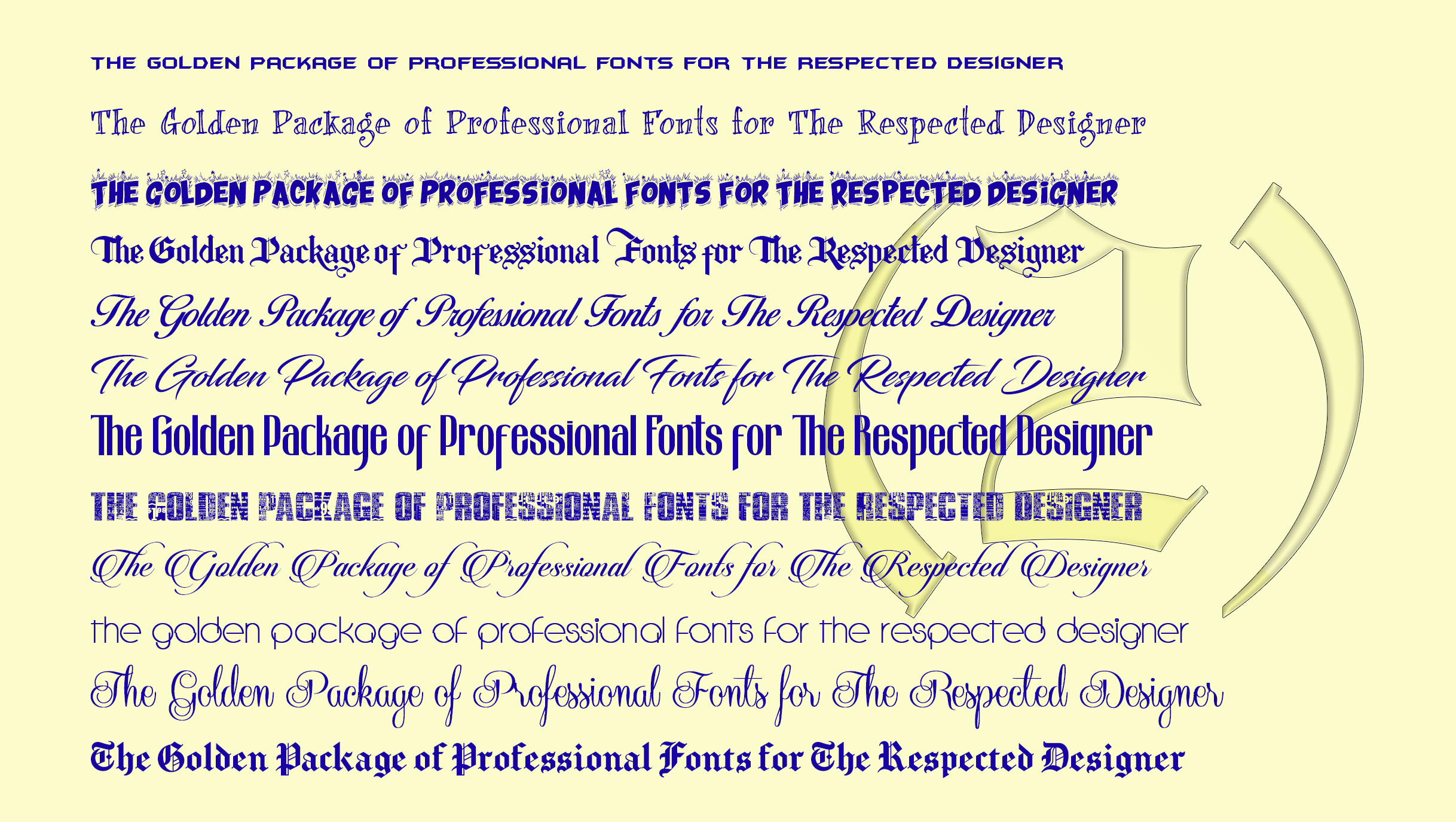 مجموعة خطوط انجليزية للفوتوشوب [ 100 خط ] لكل مصمم محترف [جدا]