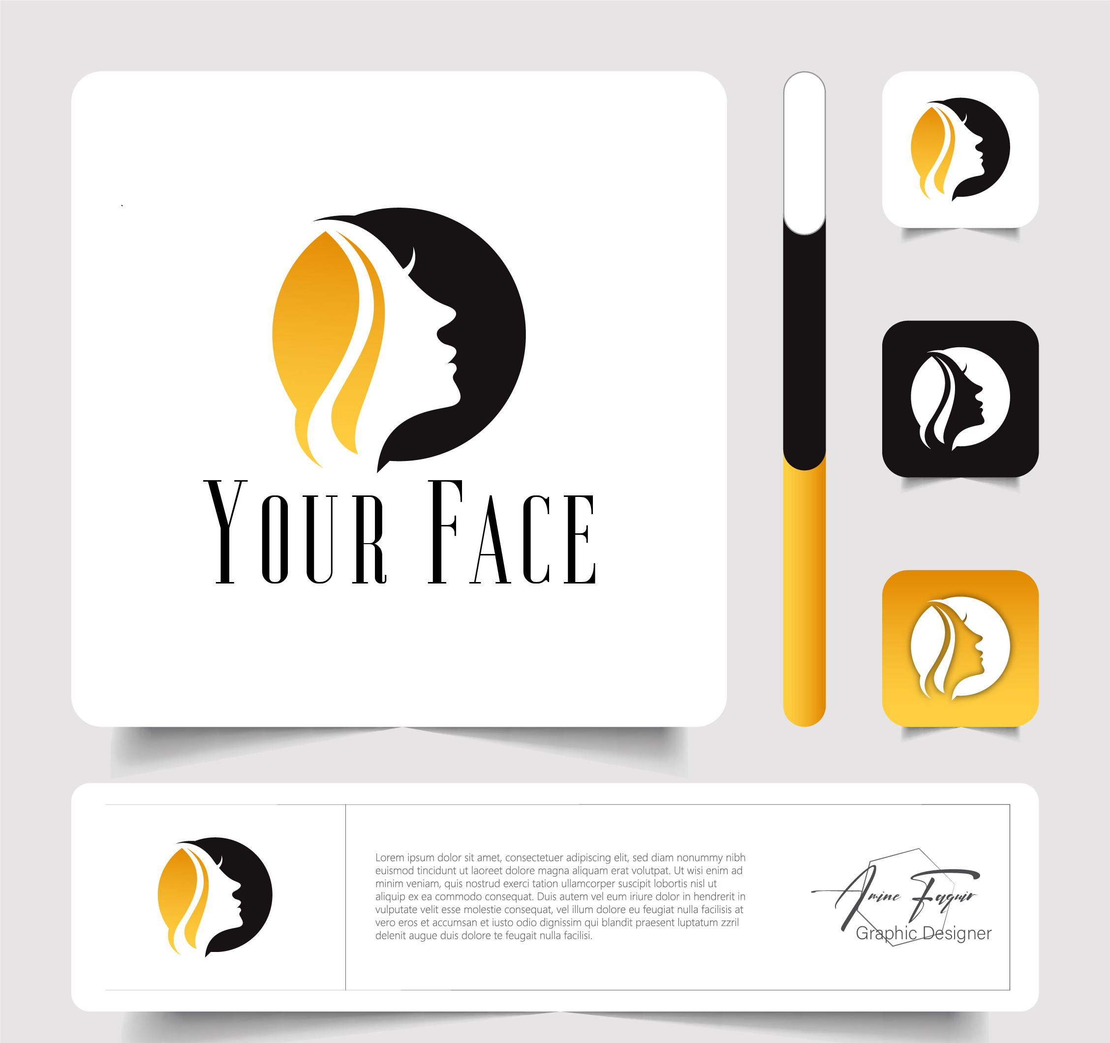 تصميم شعار مبتكر وإحترافي مع بطاقة عمل