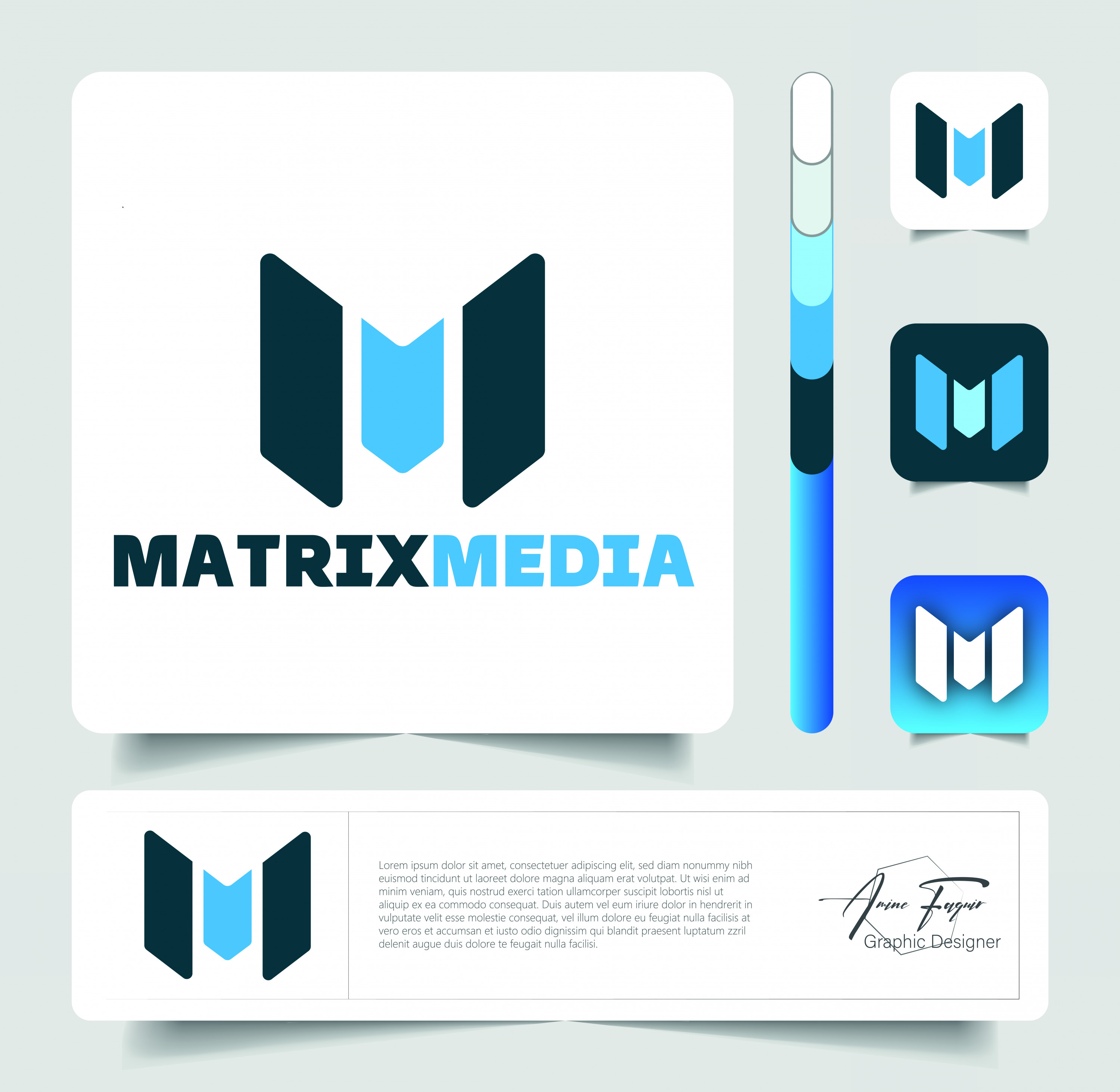 تصميم شعار مبتكر وإحترافي مع بطاقة عمل