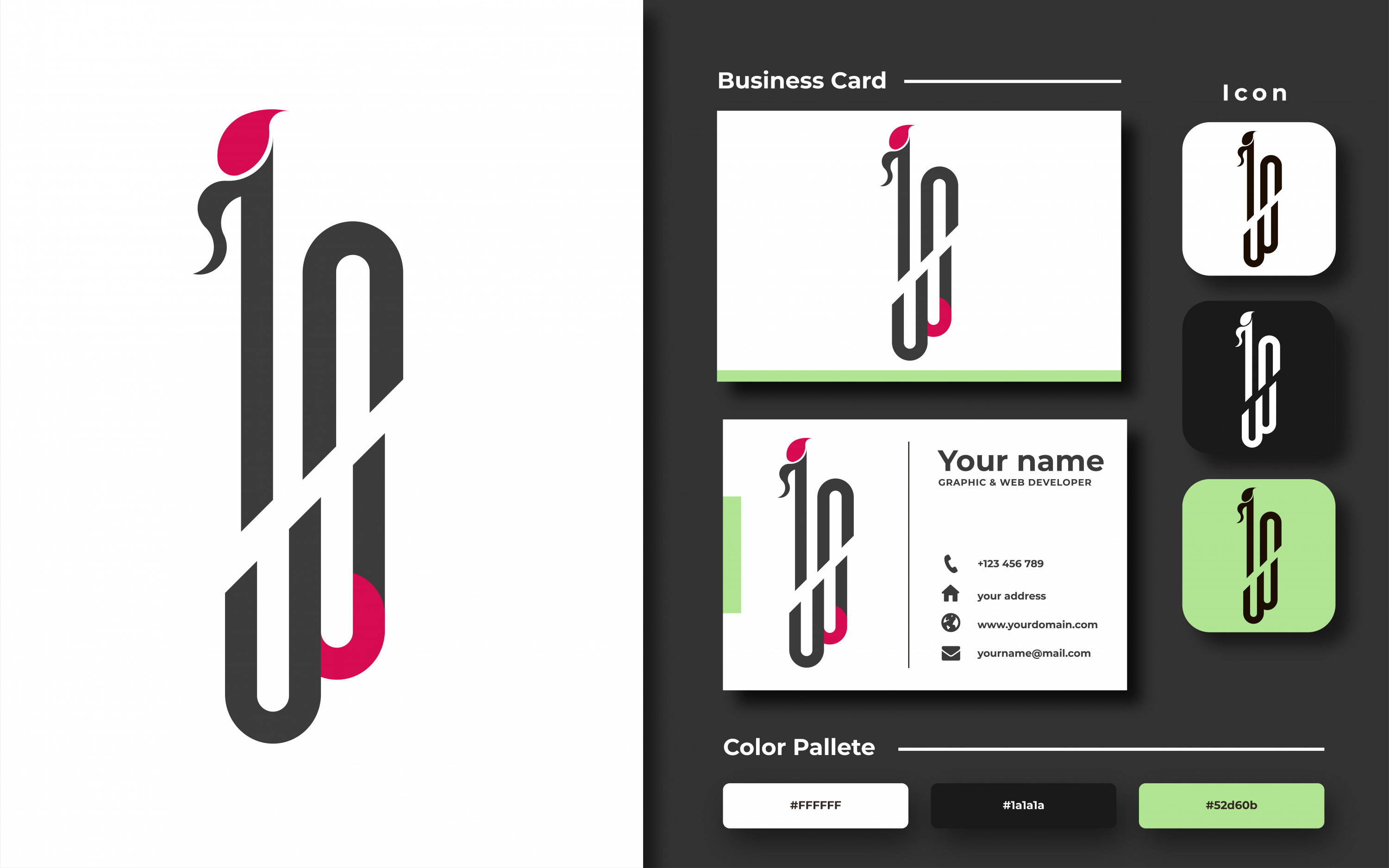 تصميم شعار مبتكر وإحترافي مع بطاقة عمل