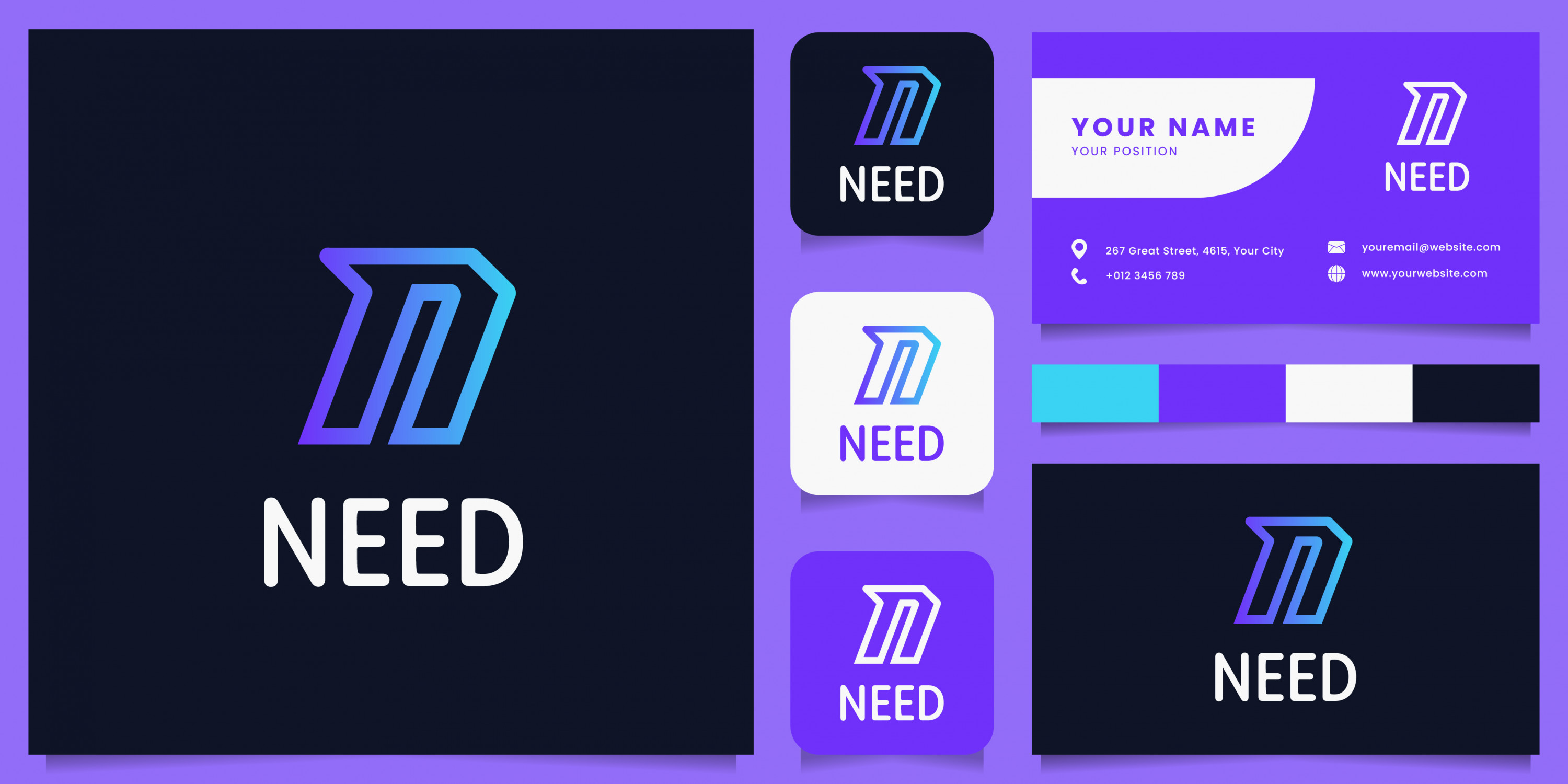 تصميم شعار مبتكر وإحترافي مع بطاقة عمل