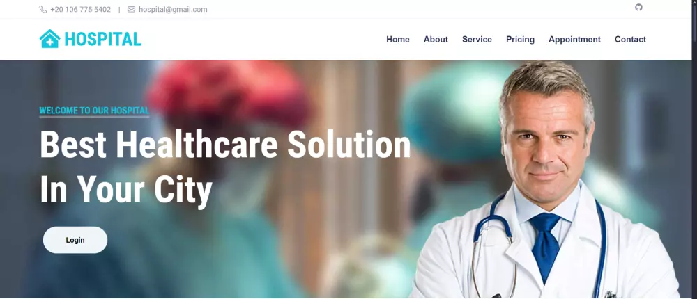 تنفيذ موقع ويب للرعاية والخدمات الصحية