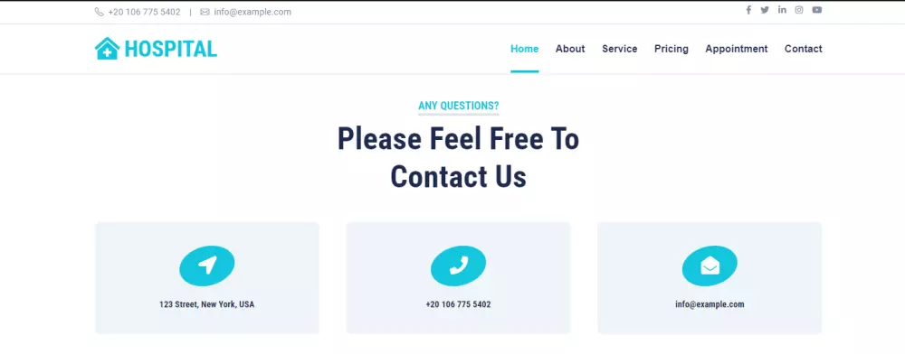 تنفيذ موقع ويب للرعاية والخدمات الصحية