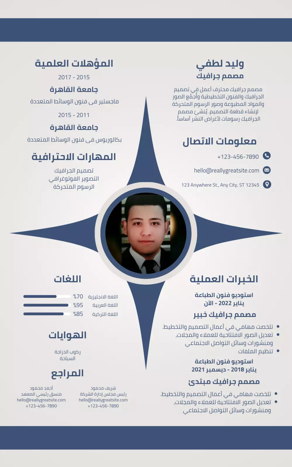 تصميم CV بشكل احترافي لمختلف الاغراض