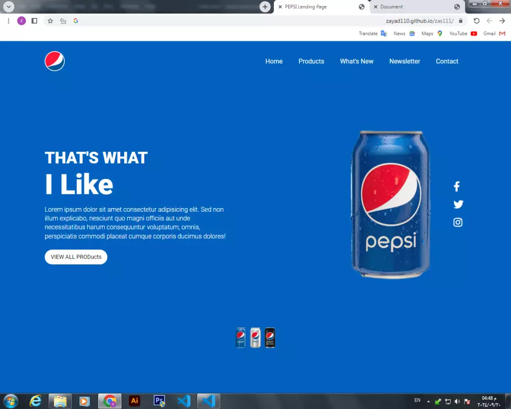 تصميم او برمجة موقع HTML+ CSS3 + JavaScript
