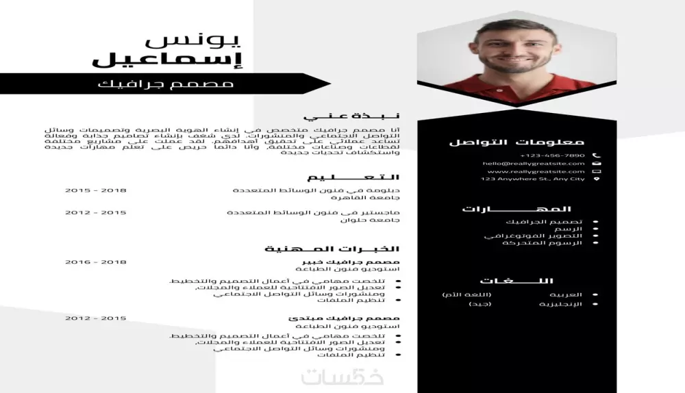 كتابة السيرة الذاتية بالعربية او الانجلزية  CV