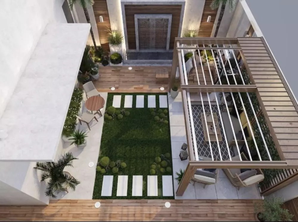 تخطيط وتصميم الحدائق المنزلية والمسابح والمنتزهات العامة .