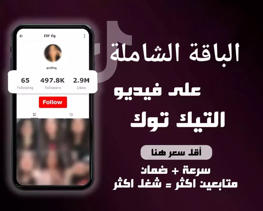 الباقة الشهرية الشاملة لحساب التيك توك