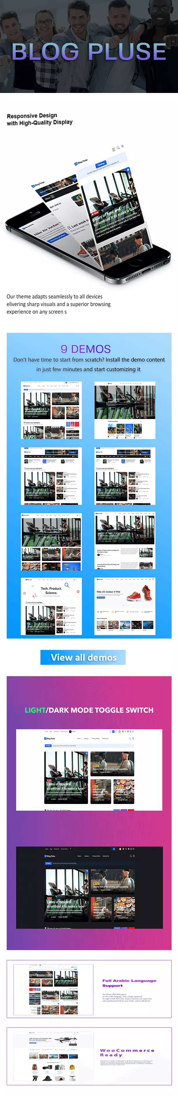 Blog Pulse – قالب WordPress مميز للمدونين ومنشئي المحتوى