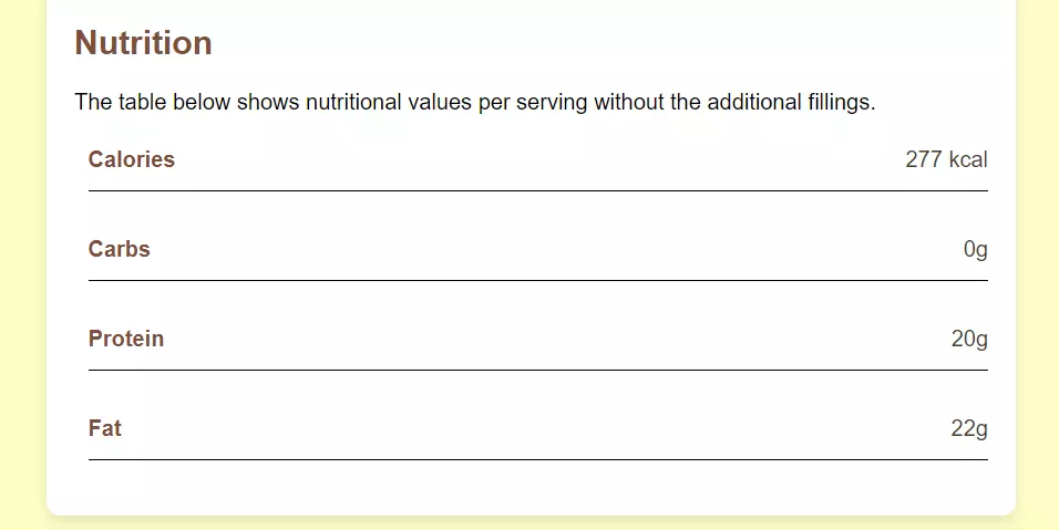 تصميم land page Recipe page