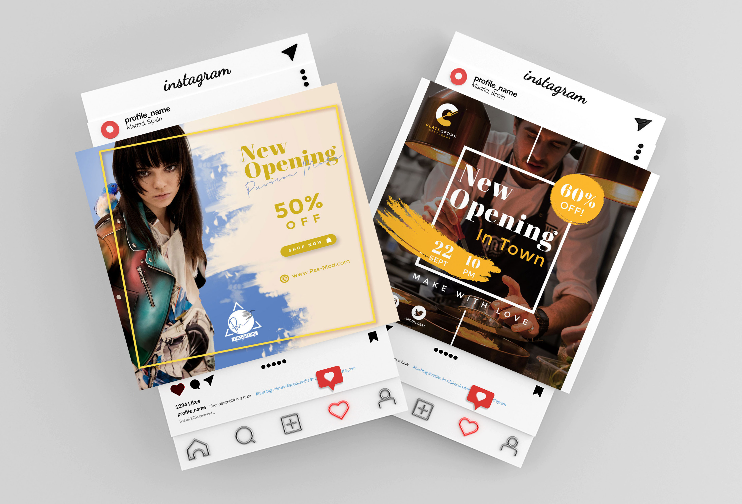 تصميم إعلان سوشيال ميديا بجودة عالية(عدد 1 )