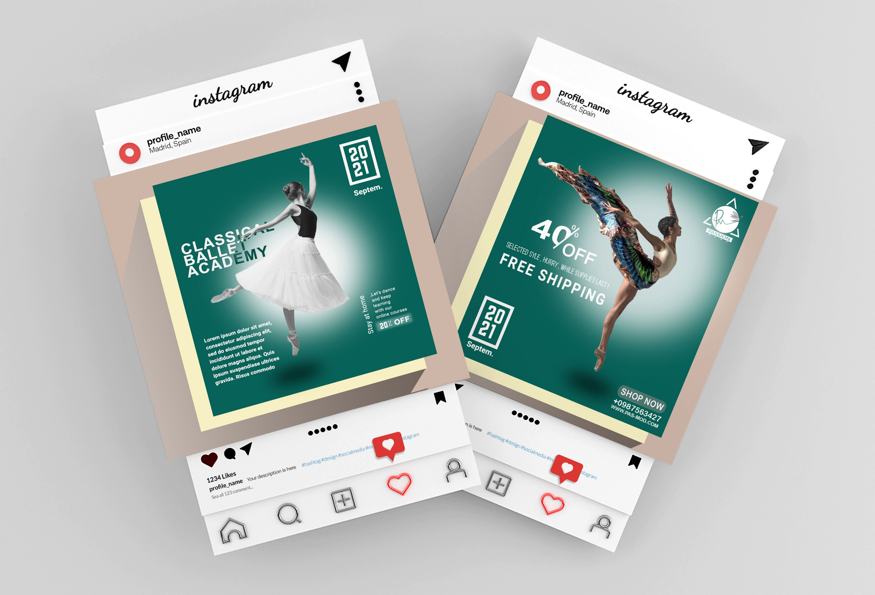 تصميم إعلان سوشيال ميديا بجودة عالية(عدد 1 )