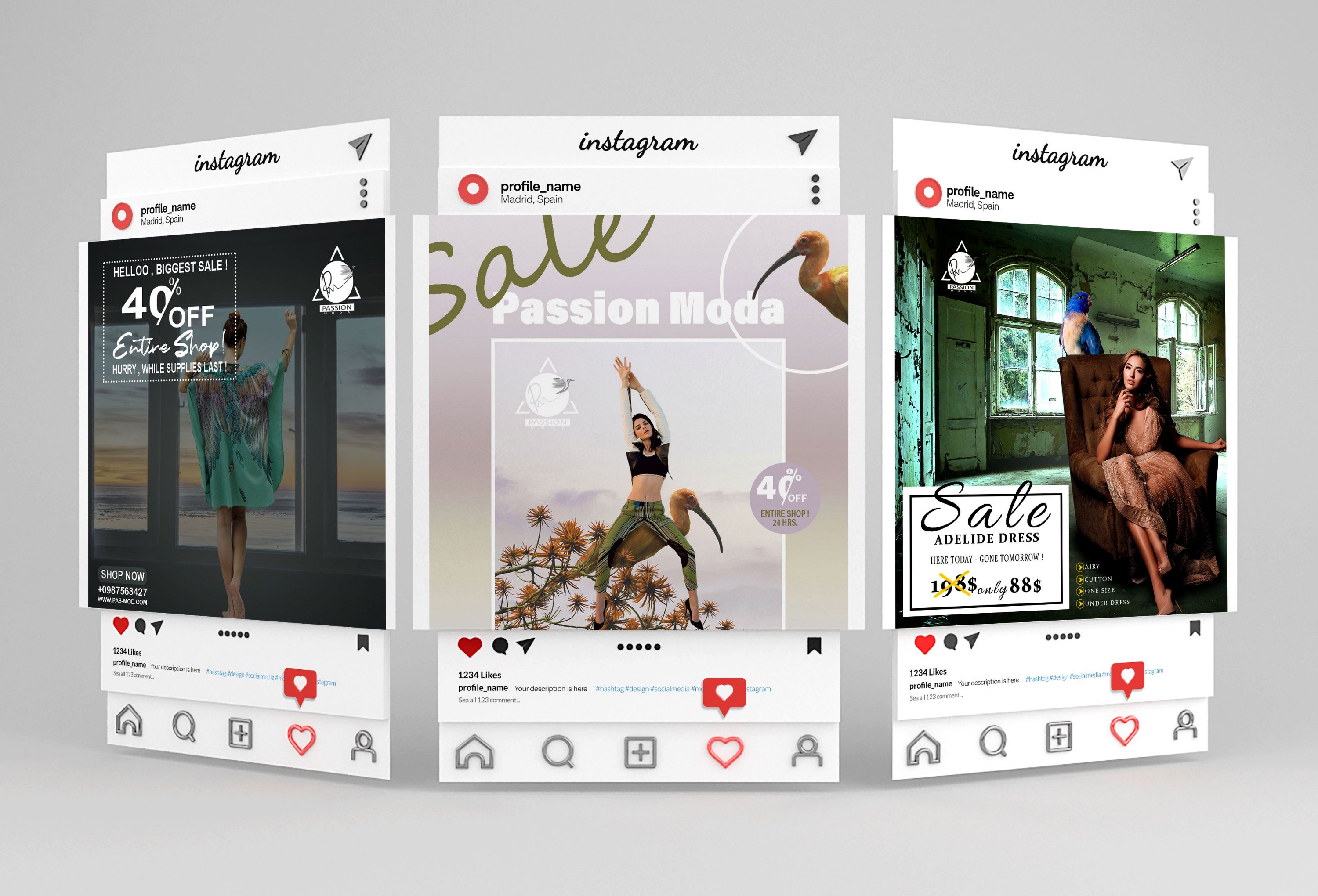 تصميم إعلان سوشيال ميديا بجودة عالية(عدد 1 )