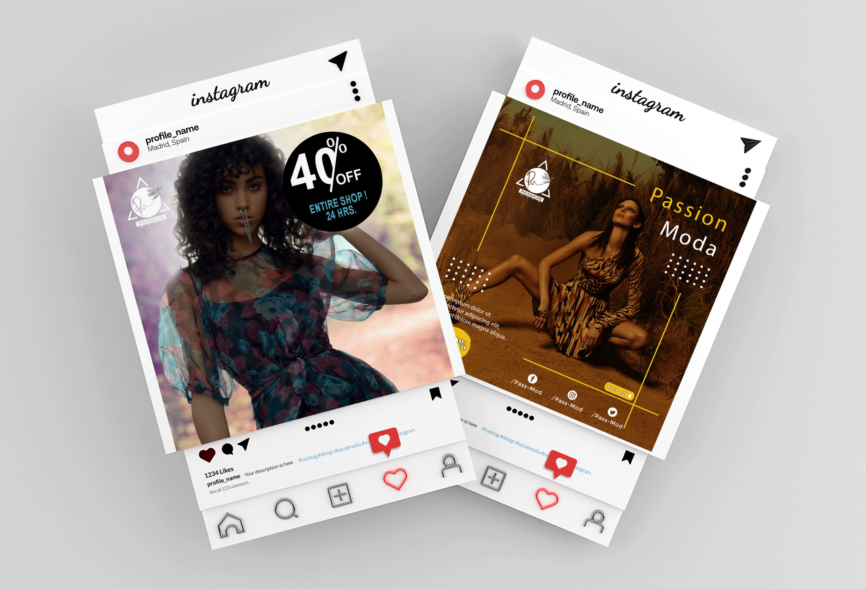 تصميم إعلان سوشيال ميديا بجودة عالية(عدد 1 )