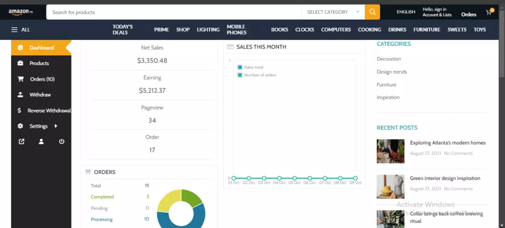 انشاء موقع e-Commerce wordpress داعم ل multi vendors