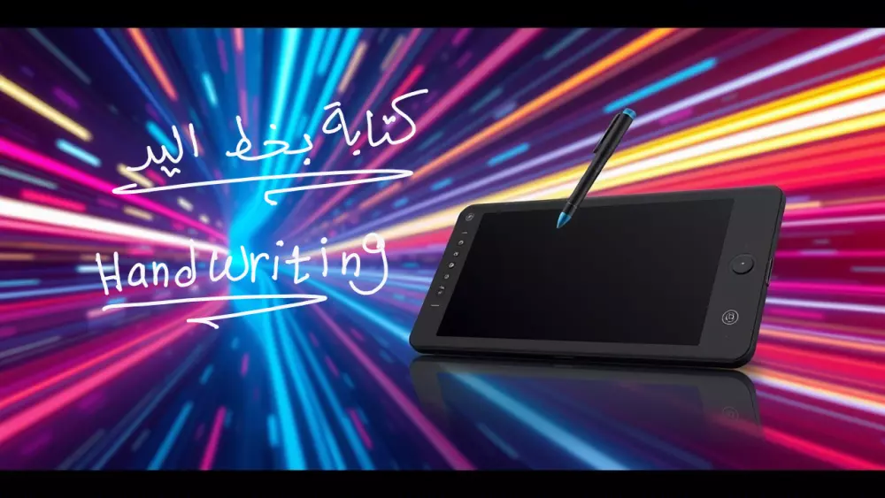 كتابة بخط اليد الرقمي باستخدام تابلت رسم بجمالية ودقة