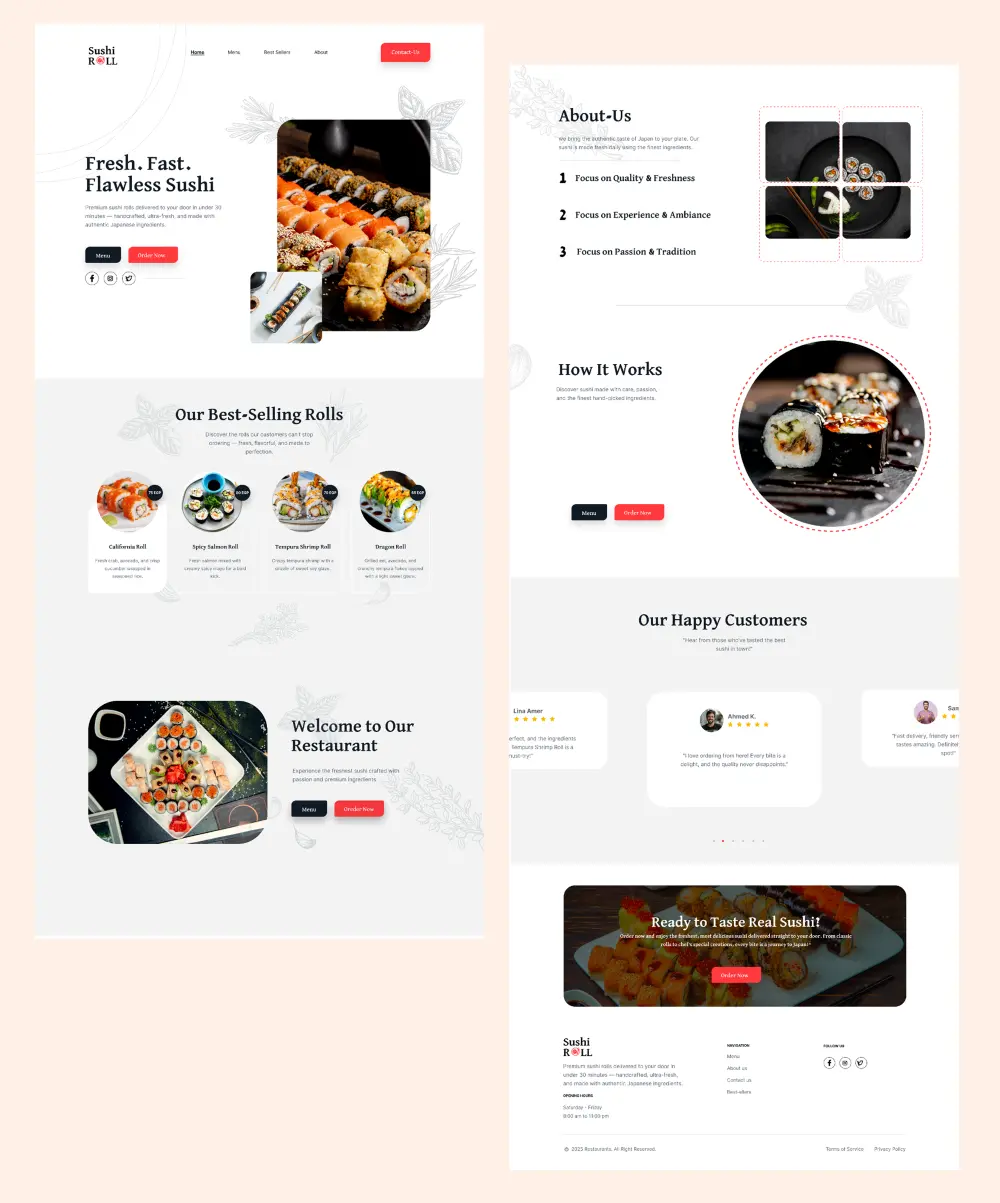 تصميم صفحة هبوط Landing Page عصرية بواسطة فيجما Figma