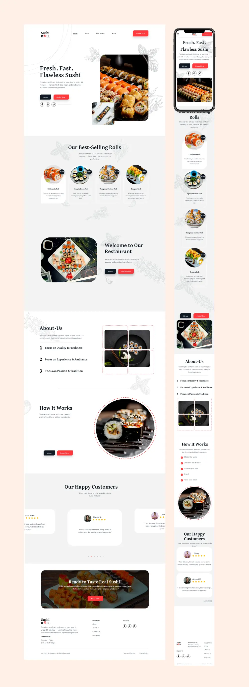 تصميم صفحة هبوط Landing Page عصرية بواسطة فيجما Figma