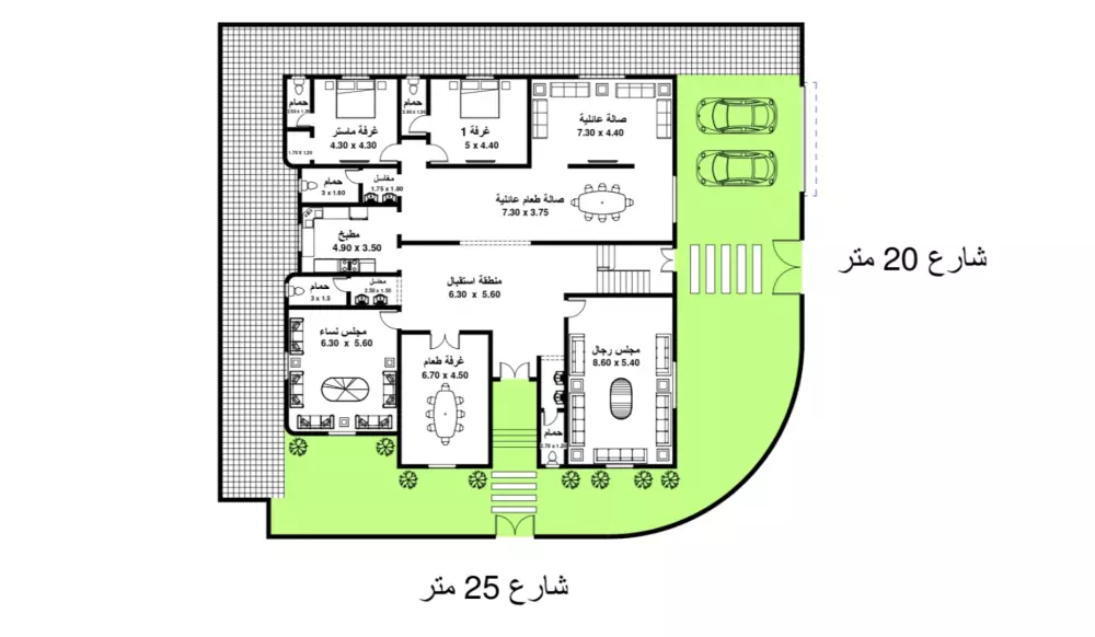 تصميم معماري احترافي للفيلات السكنيه