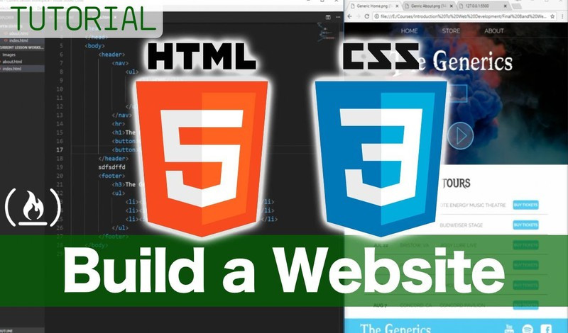 انشاء صفحات front end باستخدام html&css