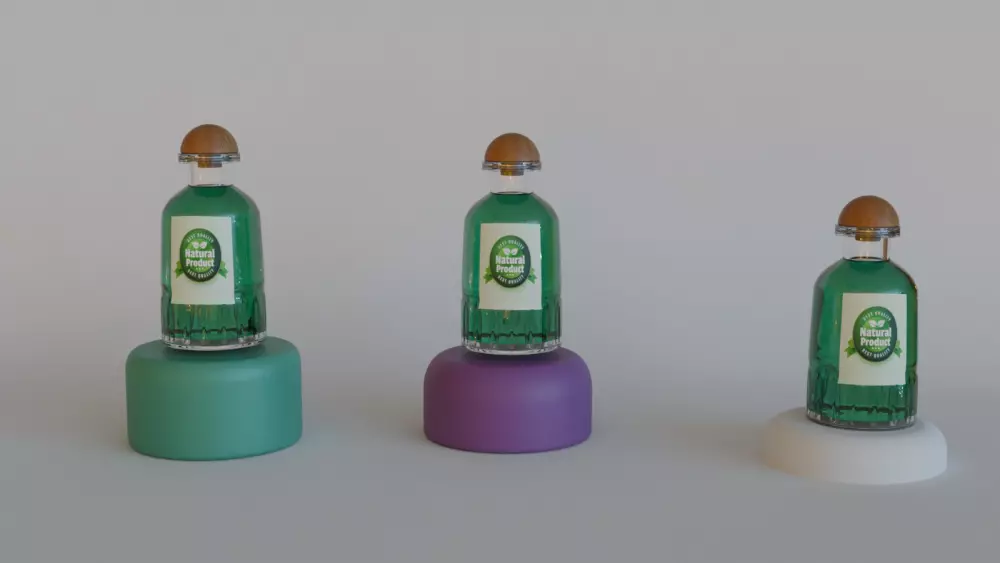 تصميم نمودج ثلاثي الابعاد لعبوة منتوج