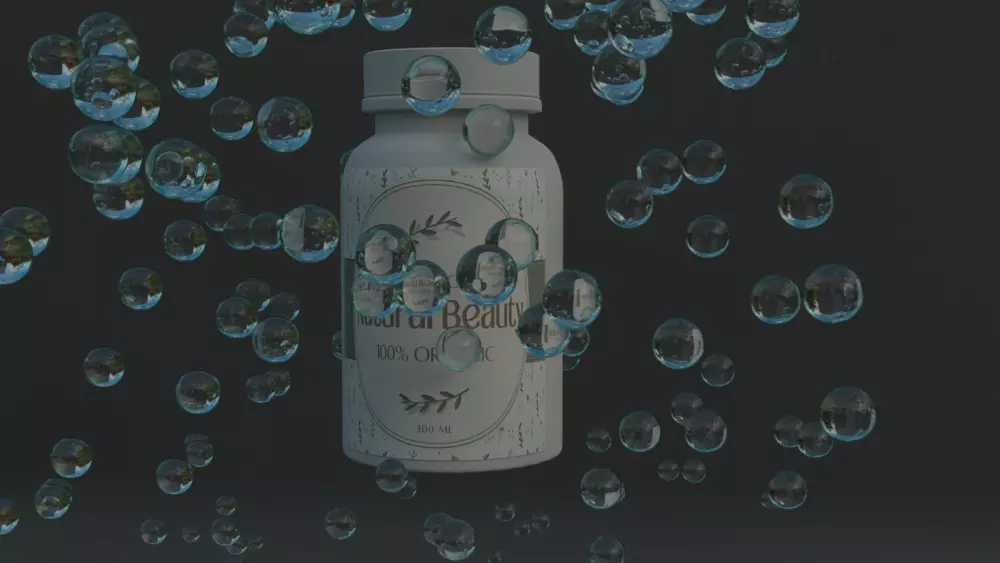 تصميم نمودج ثلاثي الابعاد لعبوة منتوج