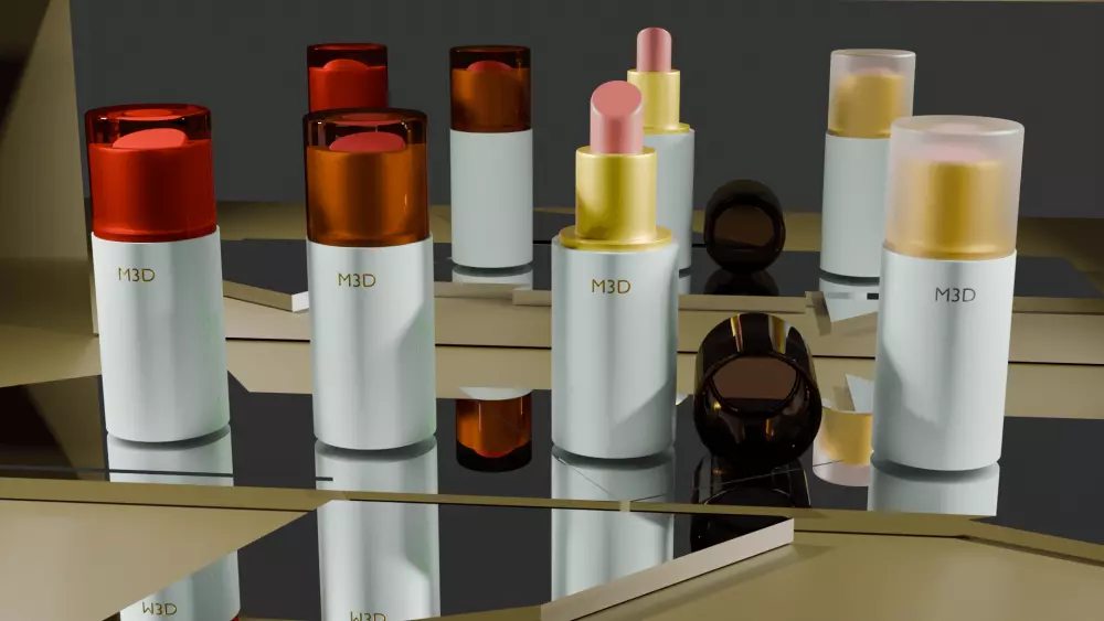 تصميم نمودج ثلاثي الابعاد لعبوة منتوج