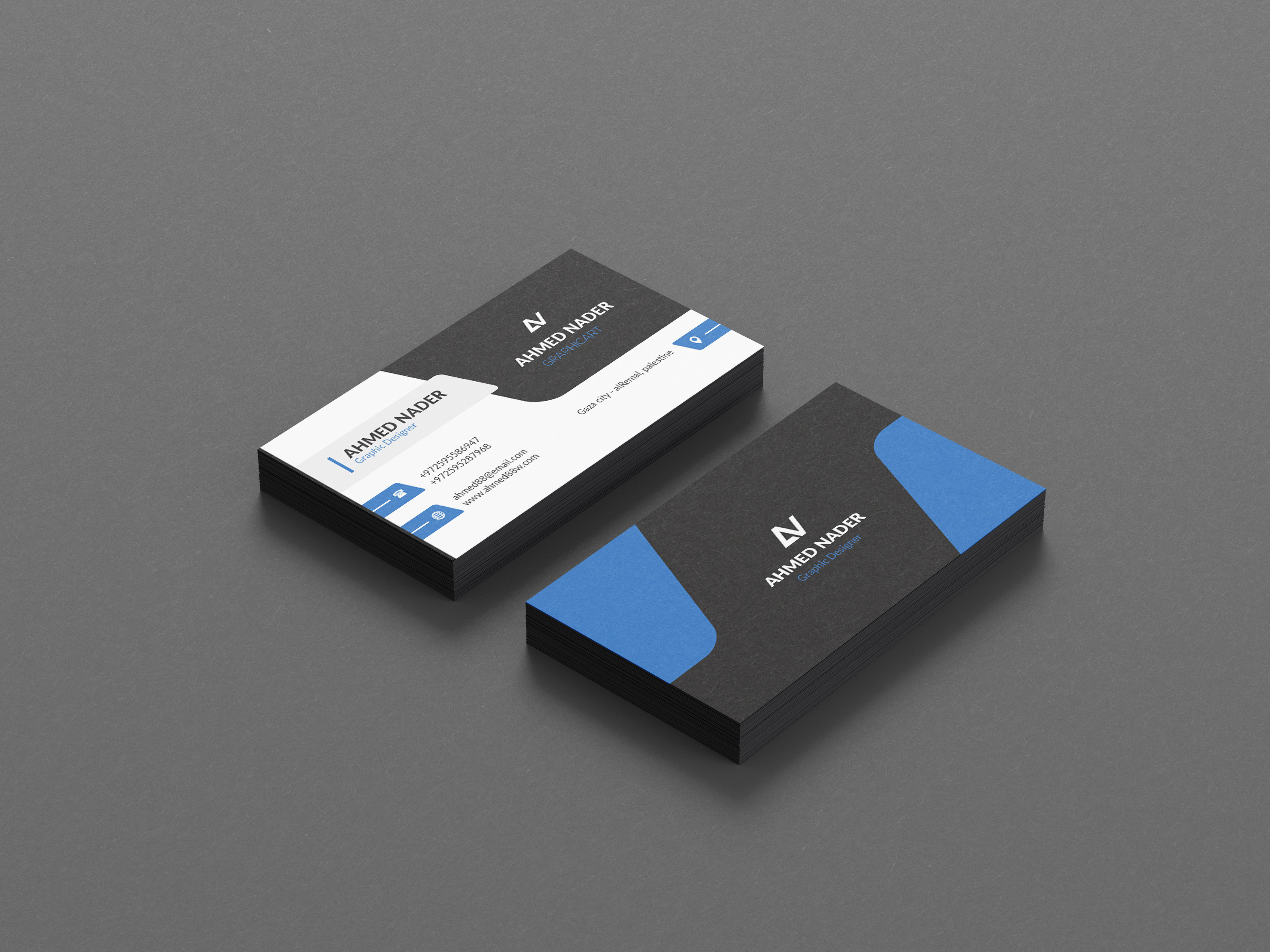 تصميم كارت شخصي مميز جاهز للطباعة