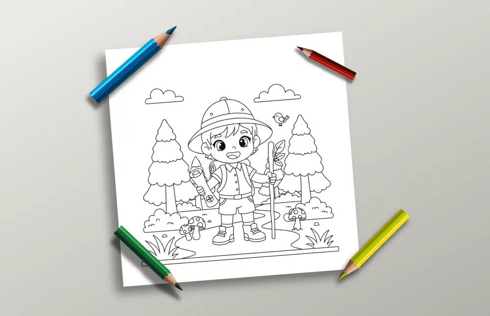 تصميم صفحات تلوين للأطفال من شخصيات أصلية جاهزة للطباعة (A4)