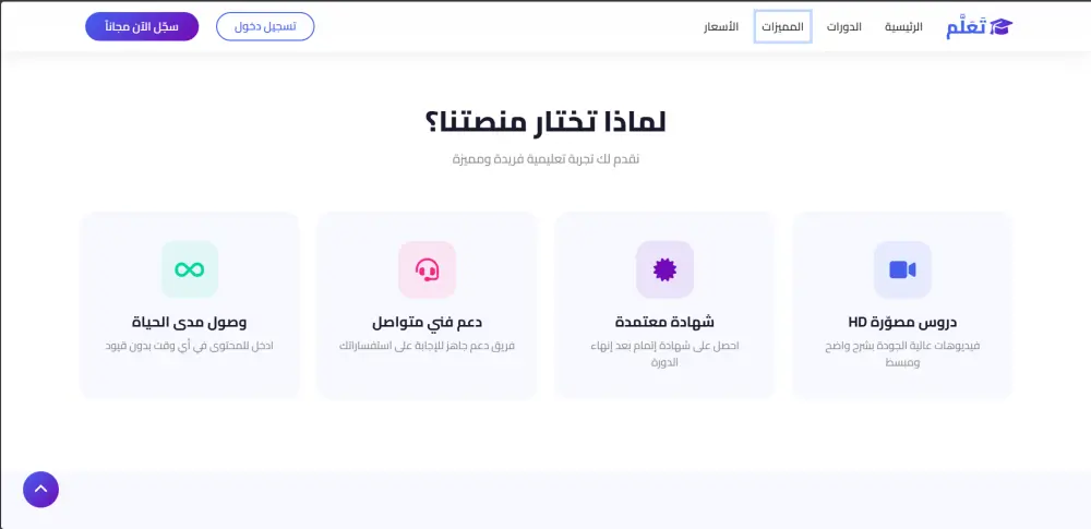 تصميم صفحة هبوط (Landing Page) احترافية ومتجاوبة - HTML/CSS/JS