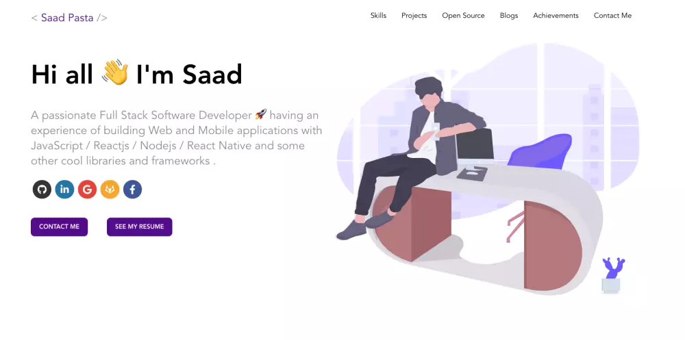 تصميم موقع Portfolio كامل مع دومين واستضافة