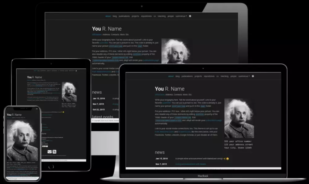 تصميم موقع Portfolio كامل مع دومين واستضافة