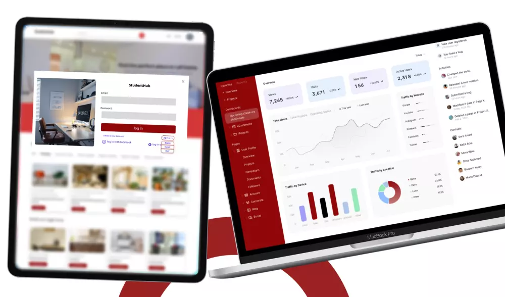 تصميم واجهة وتجربة المستخدم  موقع او ويبسايت UI/UX Design باستخدام Figma
