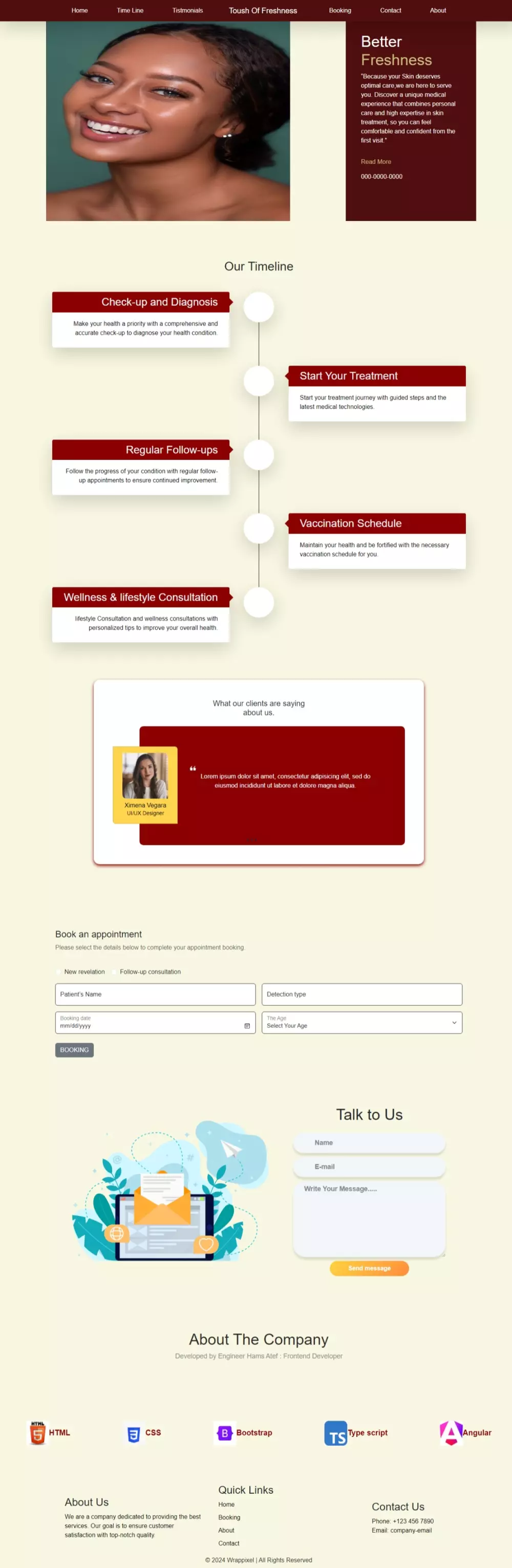 انشاء موقع الكترونى لعيادة