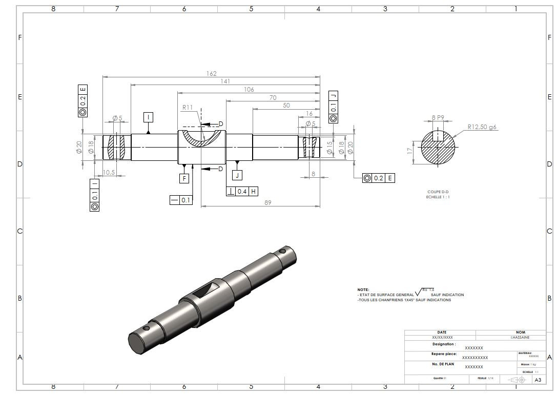 نمذجة و تصميم 3D لمشاريع على SOLIDWORKS