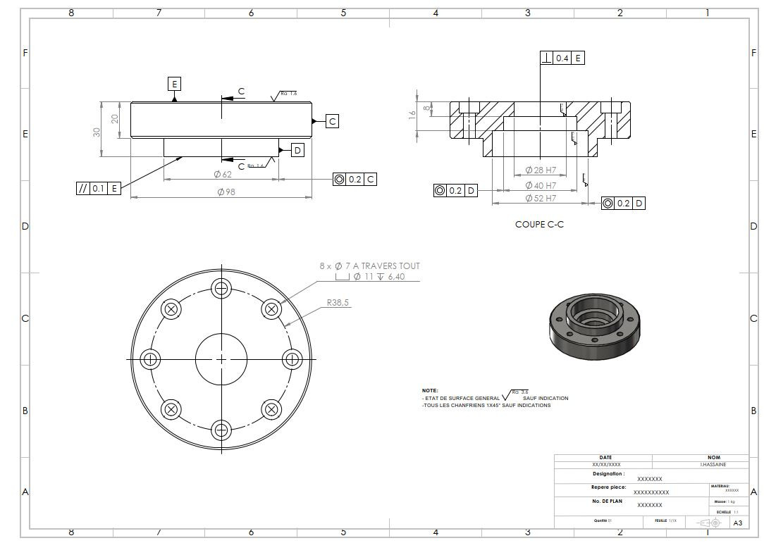 نمذجة و تصميم 3D لمشاريع على SOLIDWORKS