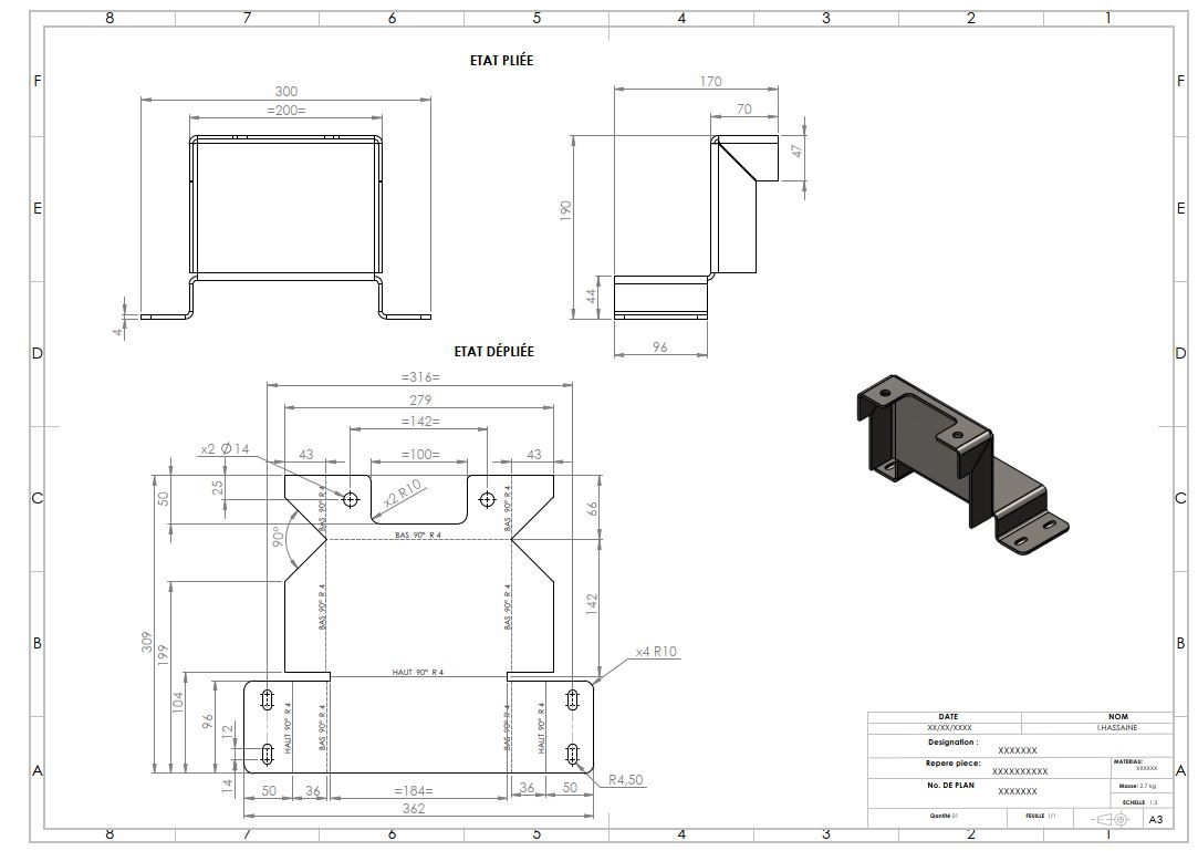 نمذجة و تصميم 3D لمشاريع على SOLIDWORKS