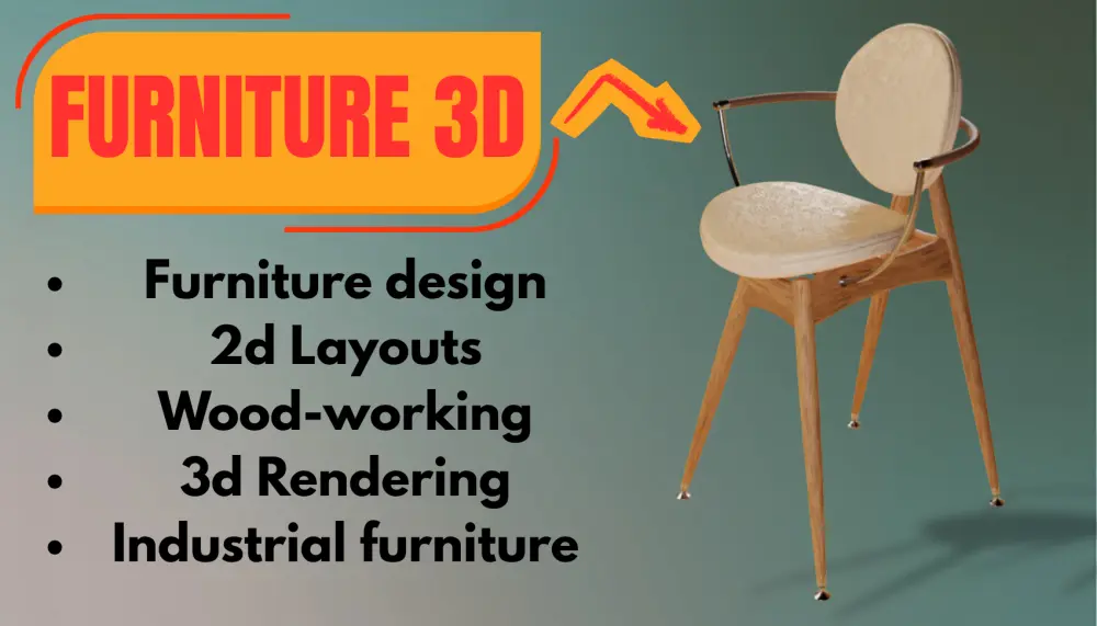 تصميم وتقديم منتجات الأثاث 3d