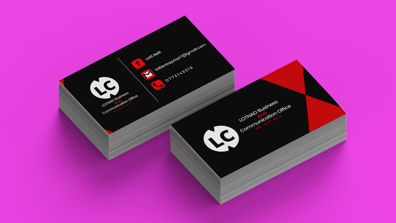 تصميم بطاقة اعمال - Business Card - احترافية بوجهين