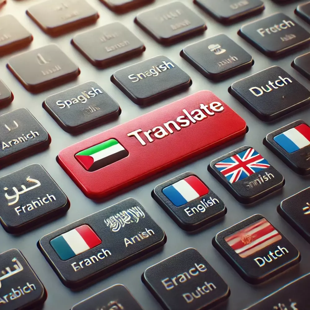 الترجمة   : العربية والانجلزية والفرنسية