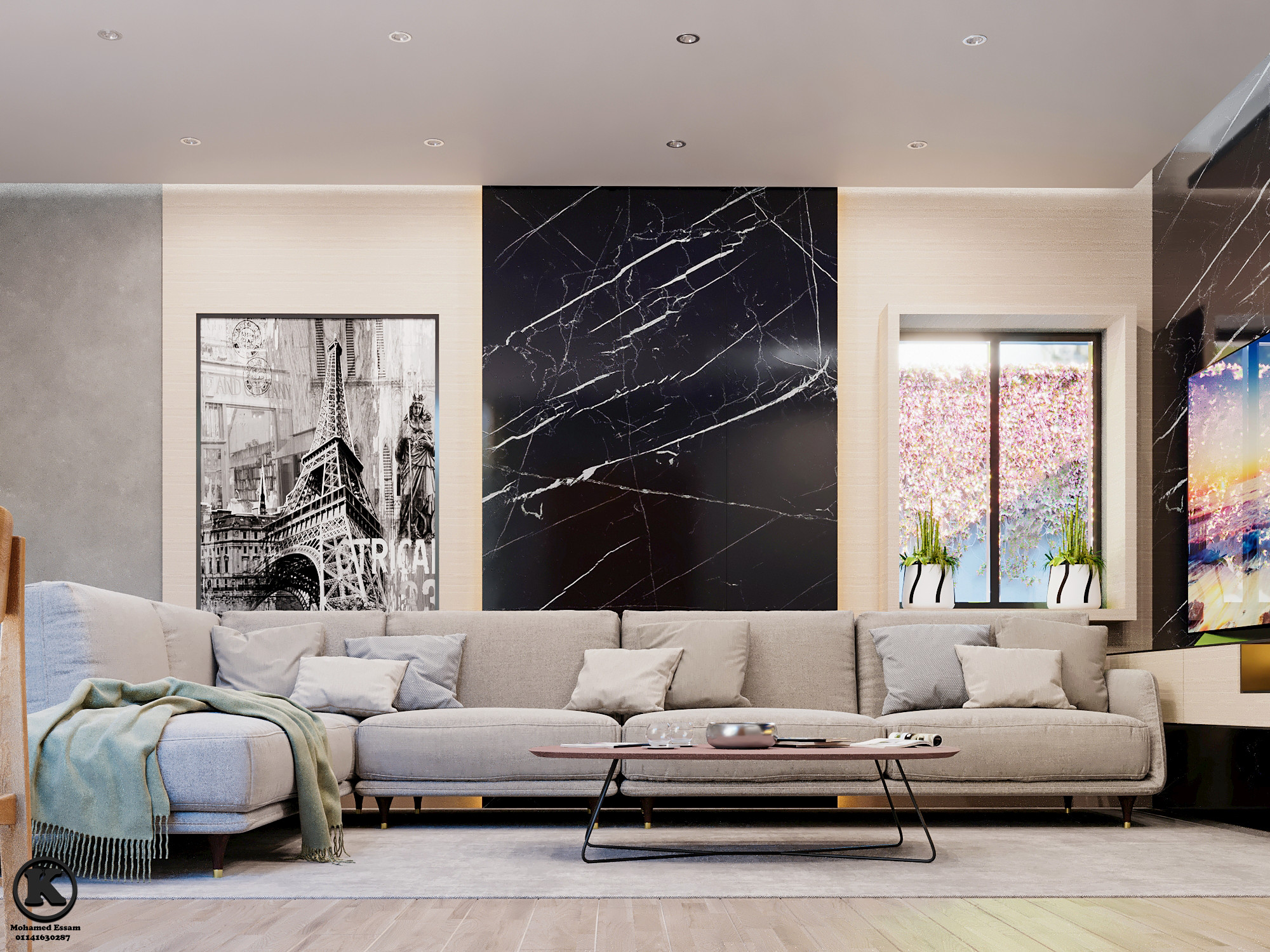 تصميم فلة دورين مساحة ١٥٠ متر الي ٣٠٠ متر