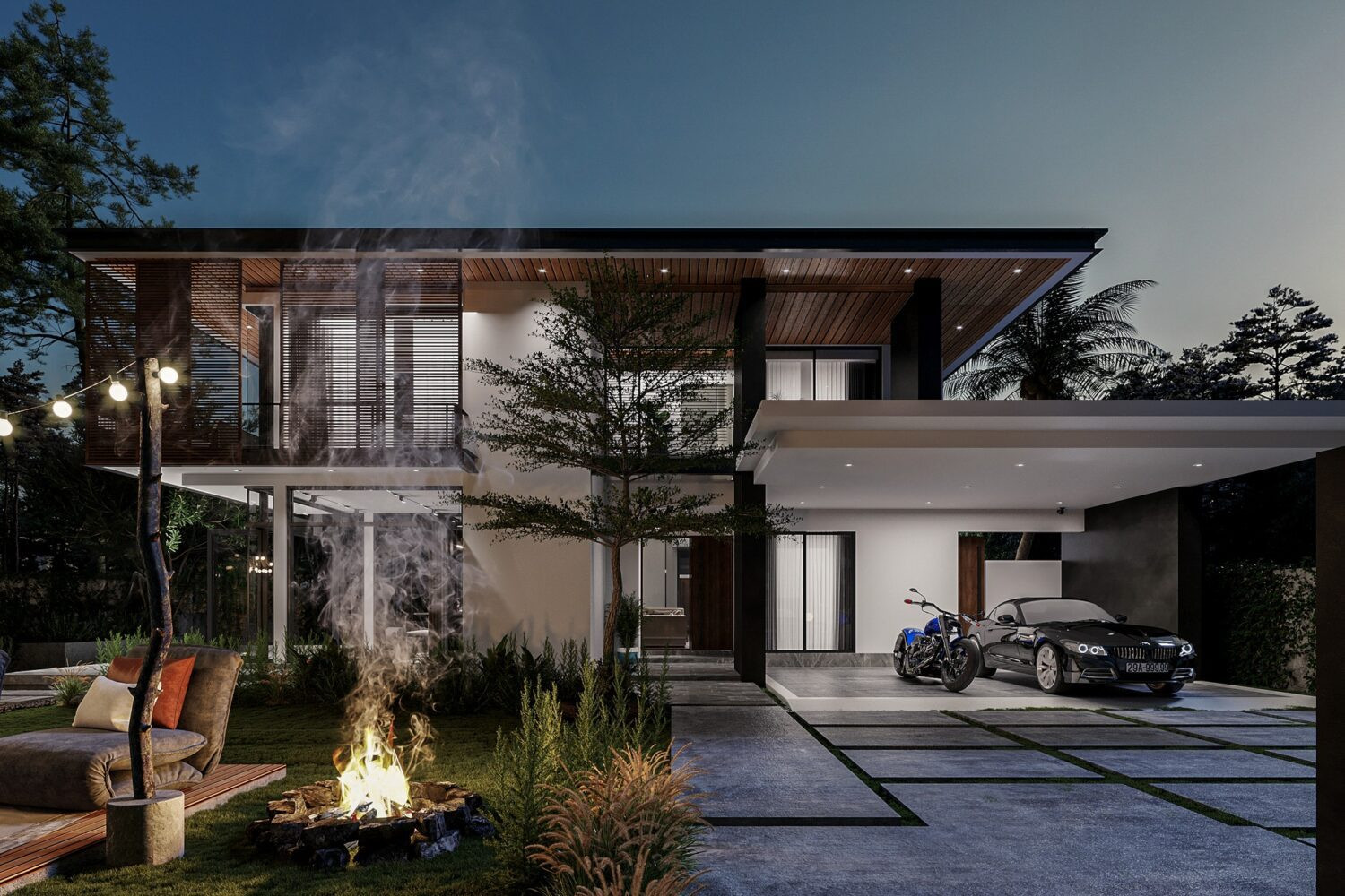 exterior design تصميم خارجى ( 5 دولار \ 5 متر )